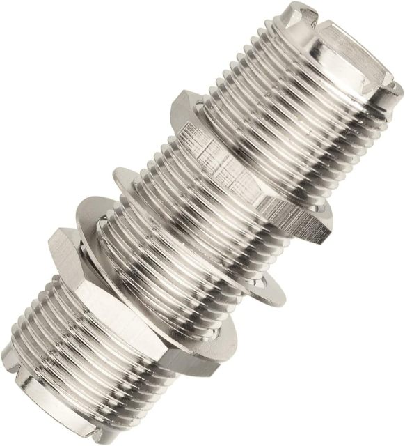 Eightwood 2pcs SO239 Adapter UHF Female to Female Jack Bulkhead RF Connector