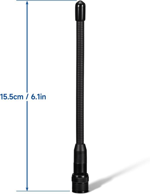 Eightwood BNC Handheld Scanner Antenna 2-Pack Dual Band 144/430MHz VHF UHF Flexible Ham Amateur Radio Antenna 6in for BC125AT BC75XLT Scanner ICOM IC-V8 IC-A14