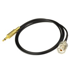 Eightwood UHF Female SO239 to 3.5mm Mono 1/8" TS Stereo Plug Adapter Radio Antenna Extension Cable 3 feet