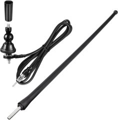 Eightwood Marine Boat Radio Antenna 16 Inch Rubber Duck Flexible Mast FM AM Stereo Antennae for Boat Car RV Motorhome ATV UTV Tractor Motorcycle Yacht