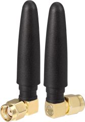 Eightwood Compact WiFi Antenna 2.4GHz 5GHz Dual Band RP-SMA Bluetooth Antennae Right Angle (2-Pack) for PC Computer Network Card Wireless Router Security Camera