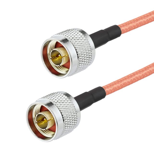 Eightwood N Male to N Male Jumper RG400 Low Loss Coax Cable 1.6 Feet for 4G LTE Antenna, WiFi Yagi Antenna, Antenna Router, Ham Radio
