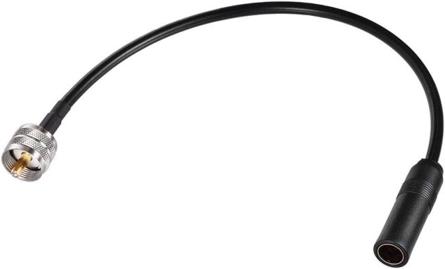 Eightwood PL259 UHF Male to DIN FM/AM Female Adapter RG58 Coax Cable 12 inches for CB Radio Antenna SWR Meter