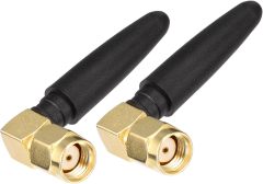 Eightwood Compact WiFi Antenna 2.4GHz 5GHz Dual Band RP-SMA Bluetooth Antennae Right Angle (2-Pack) for PC Computer Network Card Wireless Router Security Camera