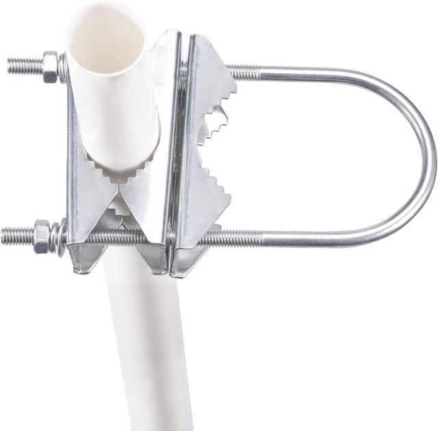 Eightwood Double Antenna Mast Clamp V Jaw Bracket with U Bolts, Mast to Mast Mounting Hardware Kit (2 Sets) for Outdoor TV Antenna, CB Ham Antenna, Yagi WiFi Antenna