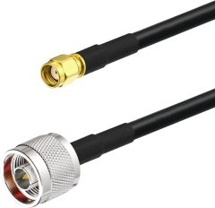 Eightwood N Male to RP-SMA Male Cable KSR240 Low Loss Extension Cable 10ft for Outdoor Yagi WiFi Antenna WiFi Router Helium Hotspot Miner LoraWan Antenna