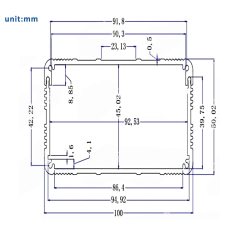 Eightwood Aluminum Enclosure Electronic Project Box Case for PCB Instrument Amplifier DIY 3.94 x3.94 x1.97 inch (LWH)