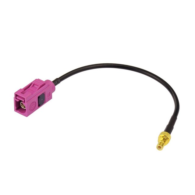 Eightwood Fakra H Pink Female to SMB Plug Male Adapter RF Cable 6 inches Compatible with Sirius XM Satellite Radio Antenna