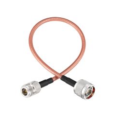 Eightwood N Female to N Male Adapter RG400 Low Loss Coaxial Cable 12in for 4G LTE Antenna,WiFi Antenna, Wireless Router, Ham Radio