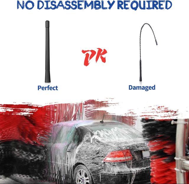 Eightwood Universal Vehicle Radio Antenna 6.9 inch, Flexible Roof Car Antenna Mast Replacement Compatible with Toyota Honda Mazda Ford Chevy