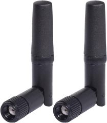 Eightwood Small WiFi Antenna Dual Band 2.4GHz 5GHz RP-SMA Antenna 2pcs for PC Desktop Computer PCIe Card WiFi Router Wireless Back Up Camera