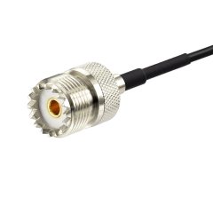 Eightwood UHF Female SO239 to 3.5mm Mono 1/8" TS Stereo Plug Adapter Radio Antenna Extension Cable 3 feet