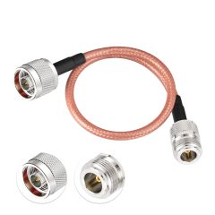 Eightwood N Female to N Male Adapter RG400 Low Loss Coaxial Cable 12in for 4G LTE Antenna,WiFi Antenna, Wireless Router, Ham Radio