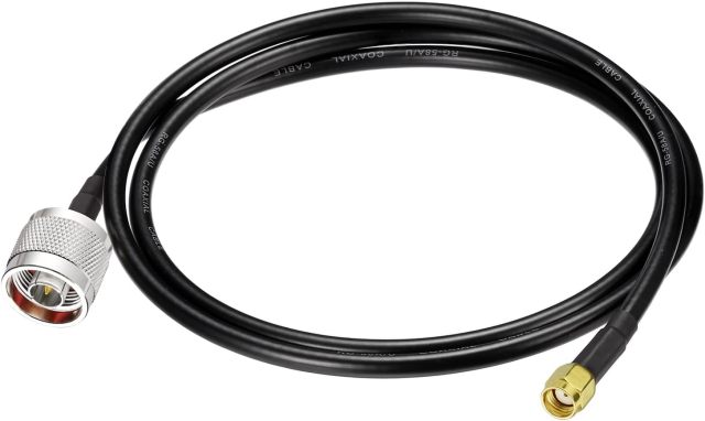 Eightwood RP-SMA Male to N Male RG58 Low Loss Cable 3ft + SMA Male to RP-SMA Female Adapter + N Female to N Female Adapter for WiFi 4G LTE Lora Antenna