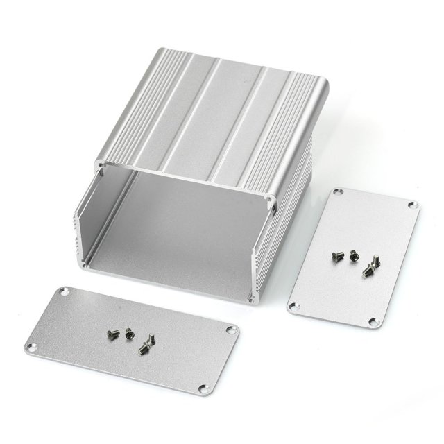 Eightwood Aluminum Enclosure Electronic Project Box Case for PCB Instrument Amplifier DIY 3.94 x3.94 x1.97 inch (LWH)