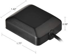 Eightwood Waterproof Active Navigation GPS Antenna Fakra Blue C Female Right Angle Magnetic Base Compatible with Ford VW Audi MFD2 RNS2 RNS-E Car Stereo Head Unit