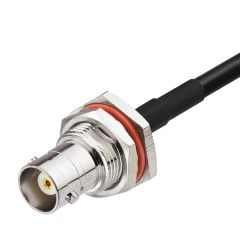 Eightwood BNC Bulkhead Female to BNC Male Right Angle Coax Cable RG58 Jumper 6.5 Feet for Wireless Microphone Receiver, Radio Scanner, Radio Antenna, CB Radio, VHF UHF Ham Radio