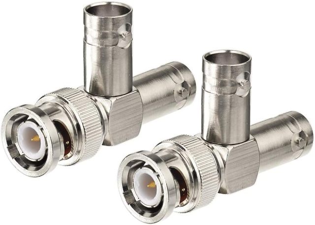 Eightwood 2pcs BNC Tee Adapter BNC Male to Dual BNC Female Jack Video Splitter Connector