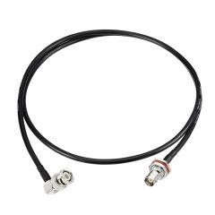 Eightwood BNC Bulkhead Female to BNC Male Right Angle Coax Cable RG58 Jumper 3 Feet for Wireless Microphone Receiver, Radio Scanner, Radio Antenna, CB Radio, VHF UHF Ham Radio