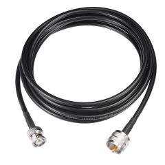 Eightwood Handheld Radio Antenna Adapter Cable UHF PL259 Male to BNC Male Coax RG58 Jumper 10 Feet for CB Radio, Ham Radio, VHF Radio, Antenna Analyzer