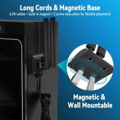 Eightwood WiFi 6E Antenna Tri-Band 2.4GHz 5GHz 6GHz RP-SMA WiFi Antennae Magnetic Base for Desktop PC Computer PCI-E WiFi 6E Bluetooth Card USB WiFi Adapter Wireless Router