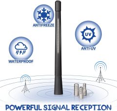 Eightwood Universal Vehicle Radio Antenna 6.9 inch, Flexible Roof Car Antenna Mast Replacement Compatible with Toyota Honda Mazda Ford Chevy