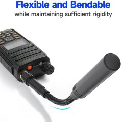 Eightwood Gooseneck Ham Radio Antenna VHF/UHF 144/430MHz Flexible Amateur Tactical Antenna SMA Female Connector for  Baofeng UV-5R UV-82 BF-F8HP Two-Way Radios