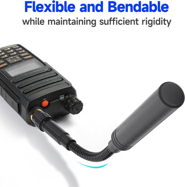 Eightwood Gooseneck Ham Radio Antenna VHF/UHF 144/430MHz Flexible Amateur Tactical Antenna SMA Female Connector for  Baofeng UV-5R UV-82 BF-F8HP Two-Way Radios