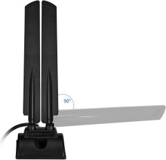 Eightwood WiFi 6E Antenna Tri-Band 6GHz 5GHz 2.4GHz RP-SMA WiFi Antenna Magnet Mount Base for PC Desktop Computer Motherboard WiFi Bluetooth Card Wireless WiFi Router