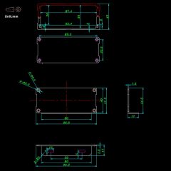Eightwood Aluminum Electronic Project Box Enclosure Split Body Case DIY 4.72 x 3.82 x 1.57 inch (LxWxH)