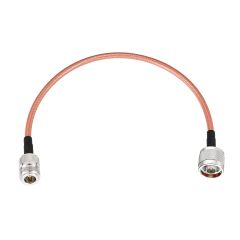 Eightwood N Female to N Male Adapter RG400 Low Loss Coaxial Cable 12in for 4G LTE Antenna,WiFi Antenna, Wireless Router, Ham Radio