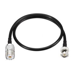 Eightwood UHF Female SO239 to BNC Male Adapter Antenna Jumper Cable RG58 1.6 Feet for Handheld CB Radio, Amateur Radio, Ham Radio, Radio Scanner