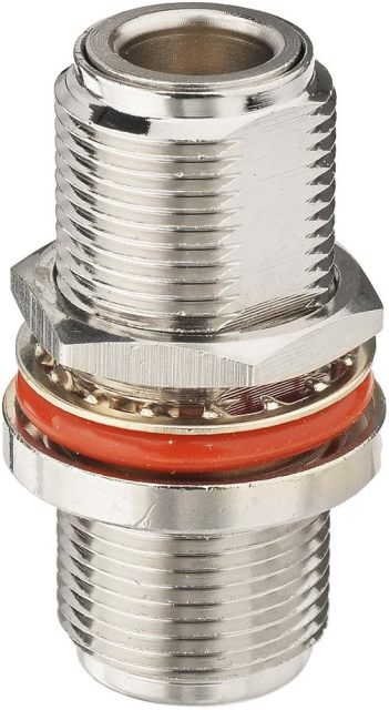 Eightwood 2pcs N Female to N Female Bulkhead Connector RF Coaxial Adapter