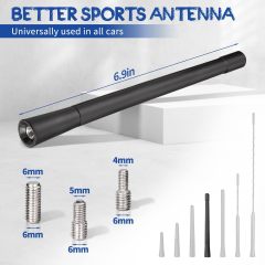 Eightwood Universal Vehicle Radio Antenna 6.9 inch, Flexible Roof Car Antenna Mast Replacement Compatible with Toyota Honda Mazda Ford Chevy