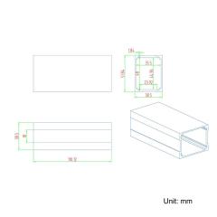 Eightwood Aluminum Project Enclosure Electronic Box DIY PCB Board Case Sliding Extrusion - 4.33 x 2.01 x 1.50 inch (LWH)