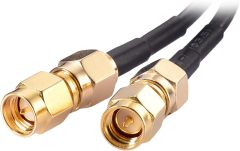 Eightwood 2.4GHz 5GHz Dual Band WiFi Antenna RP-SMA Male Connector with SMA Male to RP-SMA Female Adapter (2-Pack) for PCI-E WiFi Network Card USB WiFi Adapter Wireless Router