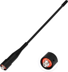 Eightwood Two Way Radio Antenna 6in, VHF/UHF Dual Band SMA Female Flexible Handheld Ham Radio Antenna 2-Pack for  Baofeng Walkie Talkie UV-5R UV-82 Yaesu FT-65