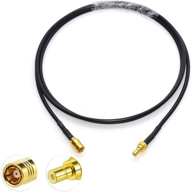 Eightwood Satellite Radio Antenna Adapter SMB Male to SMB Female Extension Cable 3 feet Compatible with Sirius XM Car Vehicle Radio Stereo Receiver Tuner