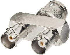 Eightwood BNC Splitter Adapter BNC Male to Dual BNC Female Tee Type 3 Way Audio RF Coax Connector