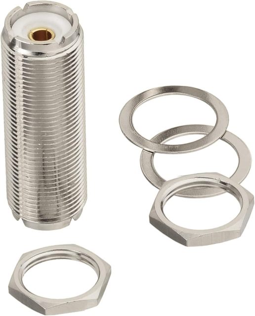 Eightwood 2pcs SO239 Adapter UHF Female to Female Jack Bulkhead RF Connector