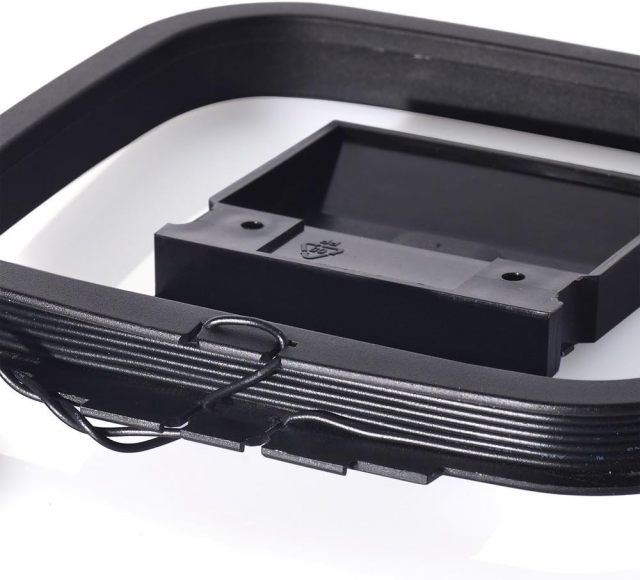 Eightwood AM FM Loop Antenna 3 Pin Mini Connector Compatible with Sony HiFi Series Sharp AV Receiver Radio Stereo System