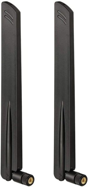 Eightwood 2.4GHz 5GHz WiFi Antenna Dual Band SMA Male Antenna (2-Pack) for Car Trailer Backup Cameras Wireless Security Cameras
