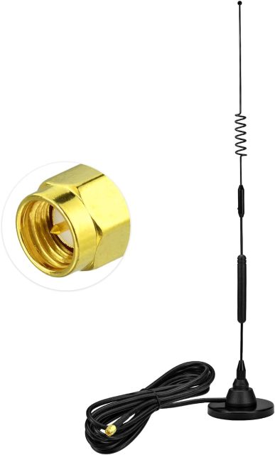 Eightwood 10dBi 4G LTE Antenna Omni SMA Male Antenna with Magnetic Base Extension Cable 9.8ft for 4G Router Wireless Home Phone Modem Outdoor Cellular Trail Camera