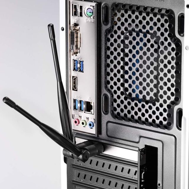 Eightwood 2.4GHz 5GHz 5.8GHz Dual Band WiFi Antenna 5dBi RP-SMA Antenna (2-Pack) for PC Desktop, WiFi Router, PCIe Network Card, USB Adapter, Wireless Range Extender, IP Camera