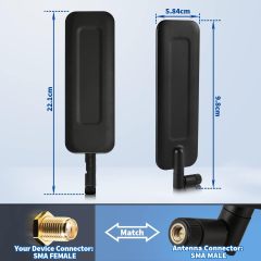 Eightwood Wide Band 4G LTE Dipole Antenna SMA Male Compatible with Outdoor HCO Spartan Cellular Hunting Game Trail Cameras (2-Pack)