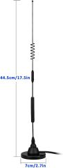 Eightwood 10dBi 4G LTE Antenna Omni SMA Male Antenna with Magnetic Base Extension Cable 9.8ft for 4G Router Wireless Home Phone Modem Outdoor Cellular Trail Camera