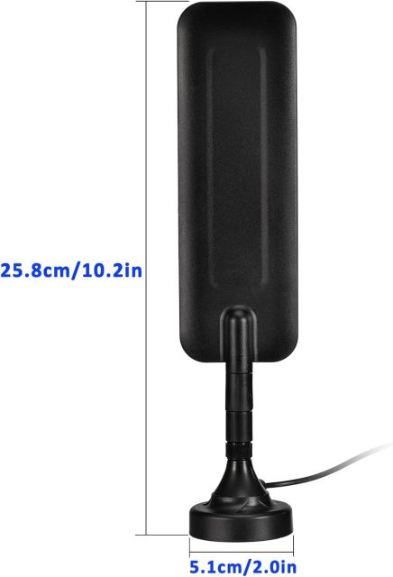 Eightwood 4G LTE Dipole Antenna SMA Male Antenna Magnetic Base Compatible with 4G LTE Router Hotspot Modem Industrial Cellular IoT Gateway Trail Camera