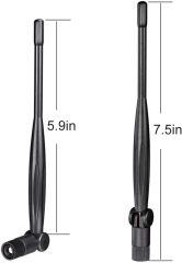 Eightwood 2.4GHz 5GHz 5.8GHz Dual Band WiFi Antenna 5dBi RP-SMA Antenna (2-Pack) for PC Desktop, WiFi Router, PCIe Network Card, USB Adapter, Wireless Range Extender, IP Camera