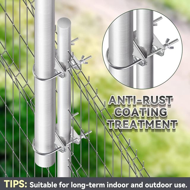 Eightwood Double Antenna Mast Clamp V Jaw Mounting Bracket U Bolts Pipe to Pipe Clamp 2 Sets for Outdoor CB Antenna, TV Antenna, Lora Antenna, WiFi Yagi Antenna, Weather Station