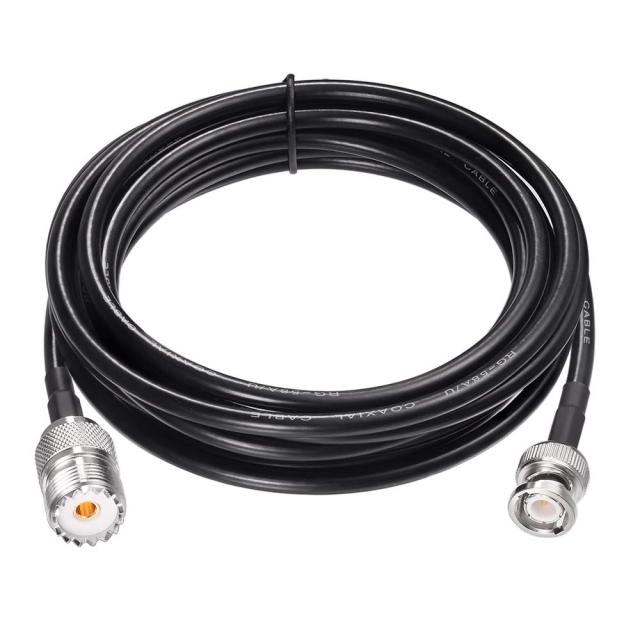 Eightwood UHF SO239 to BNC Male Antenna Extension Cable Coax RG58 10 Feet for CB Amateur Two-Way Ham Radio Antenna Analyzer Radio Scanner SWR Meter